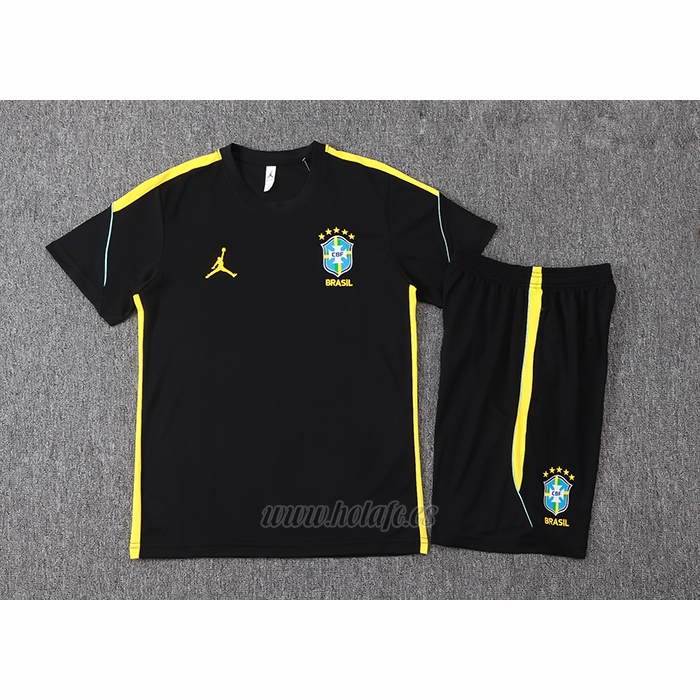 Chandal del Brasil Manga Corta 2026-2027 Negro - Pantalon Corto